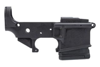 Fixed magazine stripped lower receiver for AR-15, black.